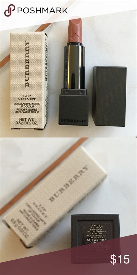 burberry lip velvet nude 407|Burberry Nude (407) Lip Velvet Review & Swatches .